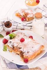 Bougatsa - Greek puff pastry with cream.
