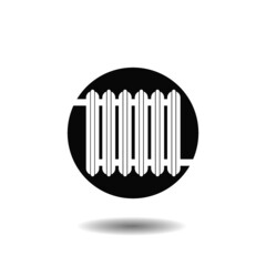 Radiator symbol icon with shadow