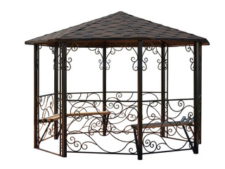 Street park gazebo. Isolated image.