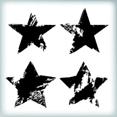 Grunge stars collection. vector illustration