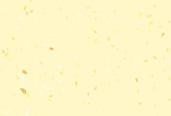 Light Orange vector natural background with leaves.