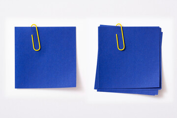 Memo notes with paper clip
