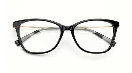 Black glasses isolated on a white background