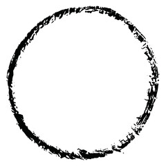 手書きの筆で書いた黒丸