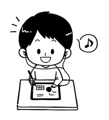 子ども　タブレット　ひらめき