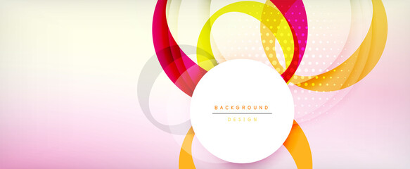 Trendy simple circle abstract background, dynamic motion concept. Vector Illustration For Wallpaper, Banner, Background, Card, Book Illustration, landing page