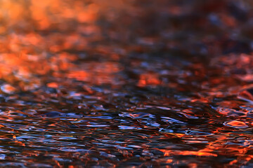 abstract background ripples on water / brown stream, water texture brown color on the swamp, peat