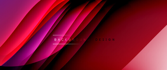 Fluid gradient waves with shadow lines and glowing light effect, modern flowing motion abstract background for cover, placards, poster, banner or flyer