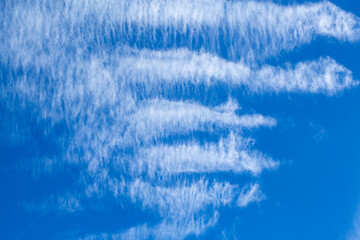 Blue sky with beautiful cloud formations