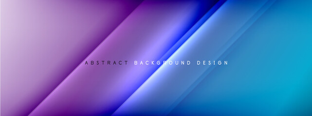 Motion concept neon shiny lines on liquid color gradients abstract backgrounds. Dynamic shadows and lights templates for text
