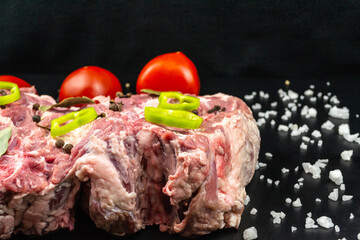 Fresh raw beef steak on wood