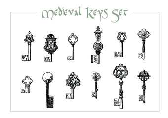 Medieval Keys vector set