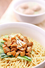 Chicken Noodle with Beef Meatball
