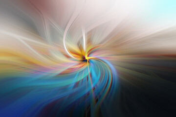 colorful and abstract twirl created in a creative way