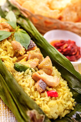 Yellow Rice with Anchovy and Chicken