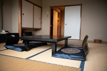 Traditional Japanese room with TATAMI Mat