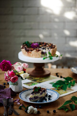 Blueberry Basque Cheesecake..style vintage