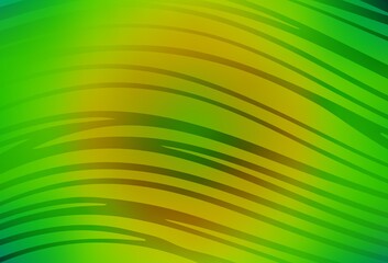 Light Green, Yellow vector texture with wry lines.