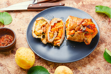 Meatloaf with apricot.