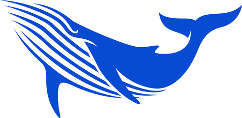 Simple Design of Blue Whale Vector © DKG1111