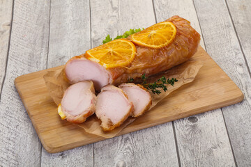 Chicken roll with orange