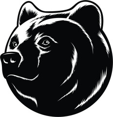 Head of Black Grizzly Bear