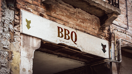 Street Sign to BBQ