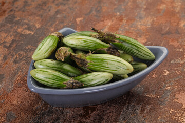 Green asian eggplant