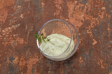 Cottage cream snack with herbs