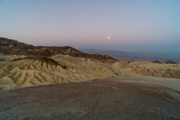 California, death valley, Zabriskie point at dawn