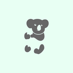 Koala logo illustration vector template