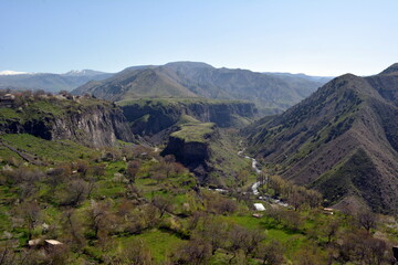 View of Garni Gorge in Armenia