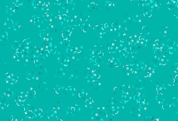 Light Green vector pattern with Digit symbols.