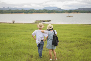 Traveller at Thong Phaphum, Kanchanaburi Province, Thailand