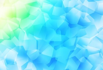 Obraz premium Light Blue, Green vector triangle mosaic template.