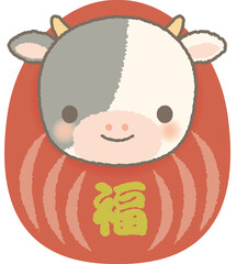 丑年　正月　年賀　だるま