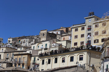 Obraz premium Sant'Agata di Puglia - 29 July 2020: The town in the Daunia mountains in the province of Foggia which in 2002 obtained the Orange Flag from the Italian Touring Club