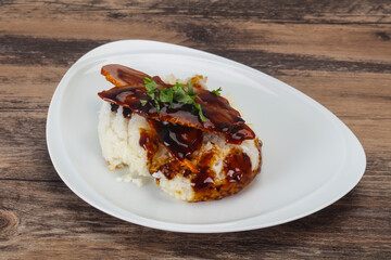 Rice with duck breast in Unagi sauce