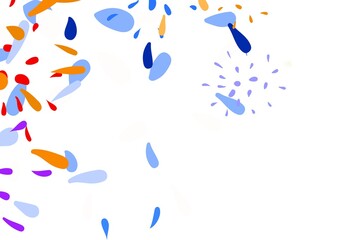 Light Orange vector doodle pattern with leaves.