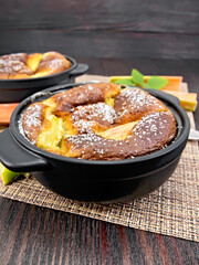 Klafuti with rhubarb in brazier on board