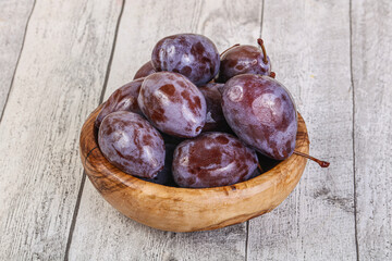 Sweet and rasty ripe plum