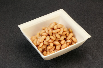 White beans kidney in the bowl