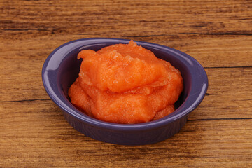 Cod fish roe in the bowl