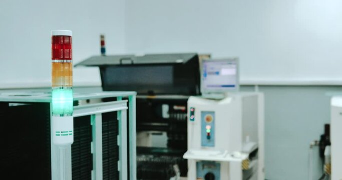 Automatic SMD Pick And Place Machine During Work - Assembly Of Computer Print