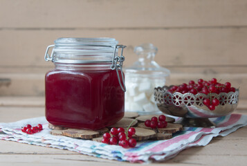 Red currant. Red currant lam,juice and tincture.