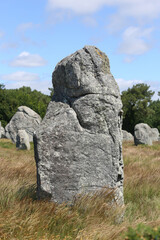 alignment of Carnac in a French Brittany