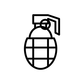 grenade icon in line style. vector illustration for graphic design, website, UI isolated on white background. EPS 10