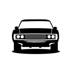 Black hotroad front of the car vector illustration.