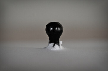 Black pawn breaking through white ground
