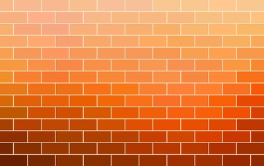 Orange brickwall textured background. Abstract illustration.